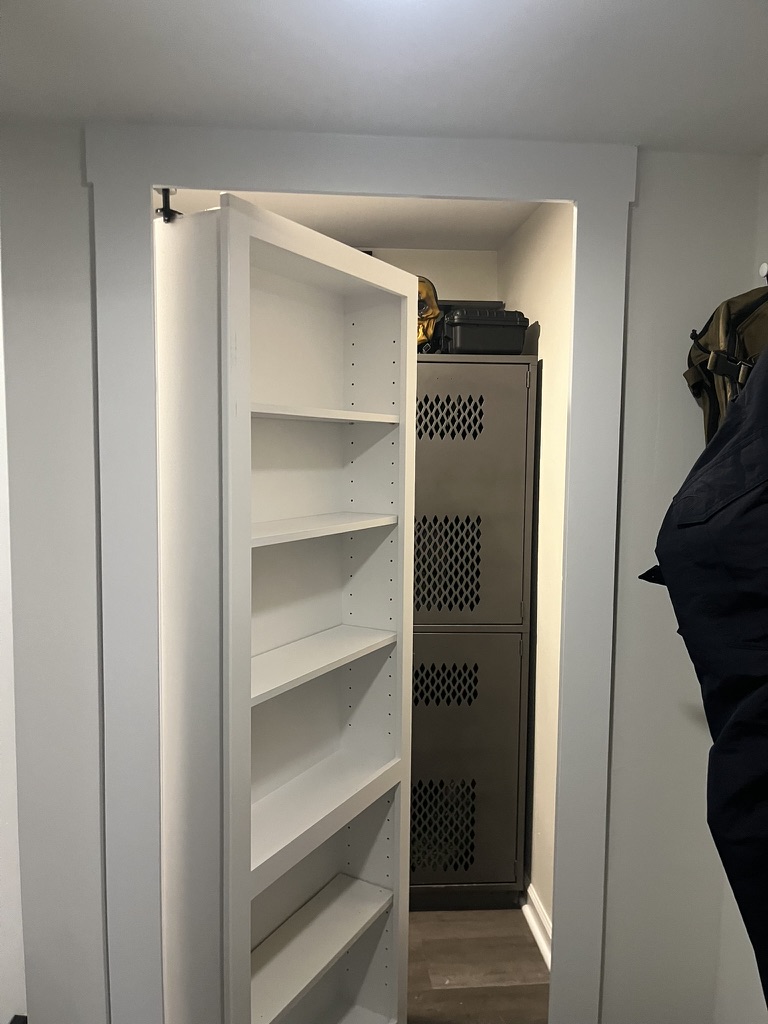 Hidden bookshelf door