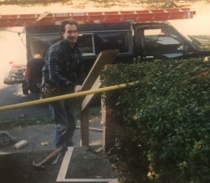 Mark Joseph earlier in his carpentry career